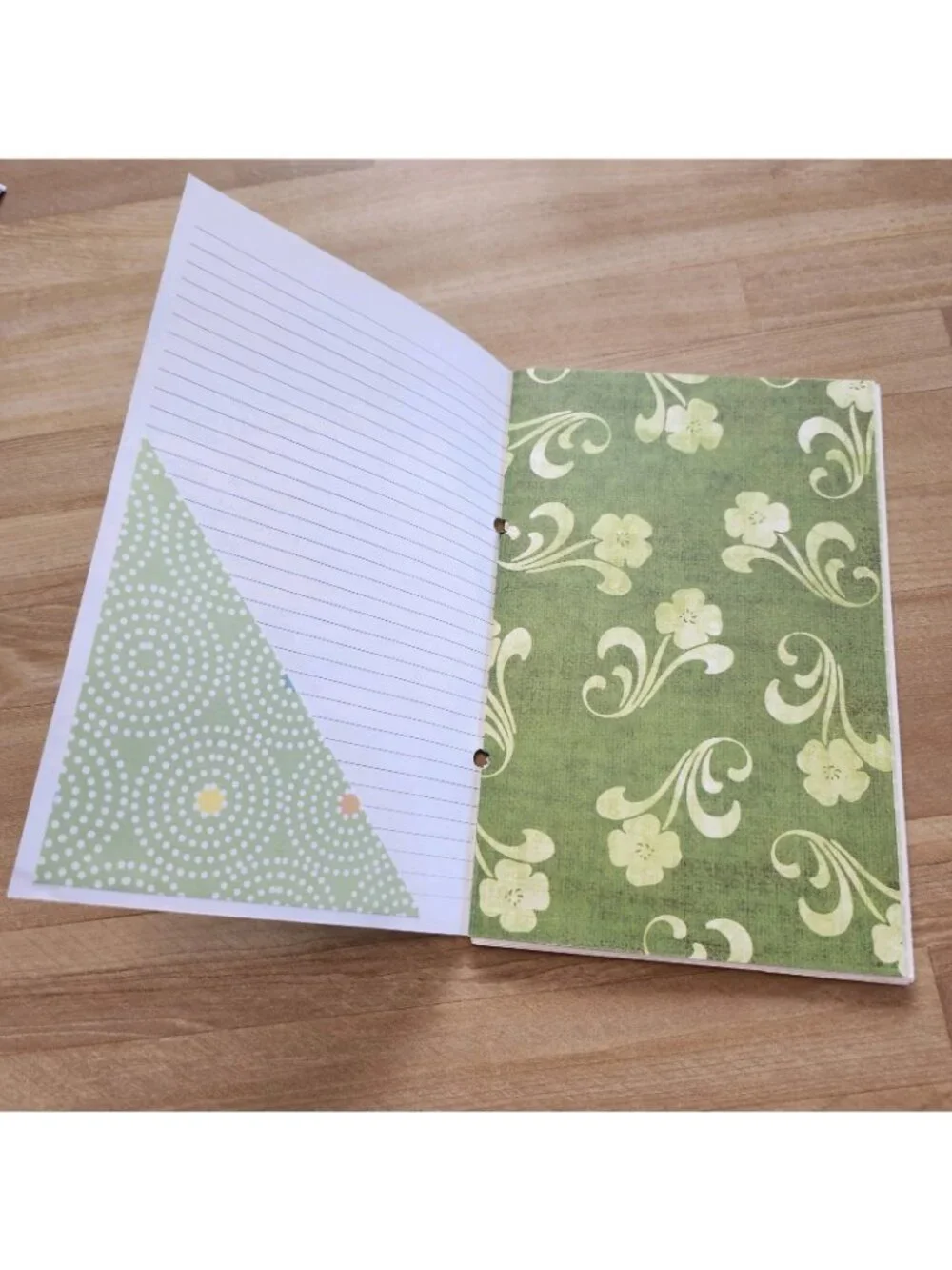 Green Garden Theme Junk Journal Booklet Blank Handmade 8.5 x 5.5